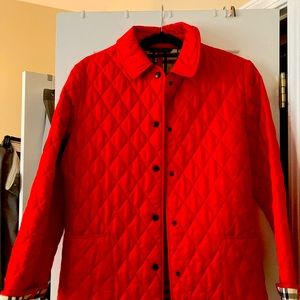Genuine Burberry Red Jacket.  Great condition.  Size Medium.